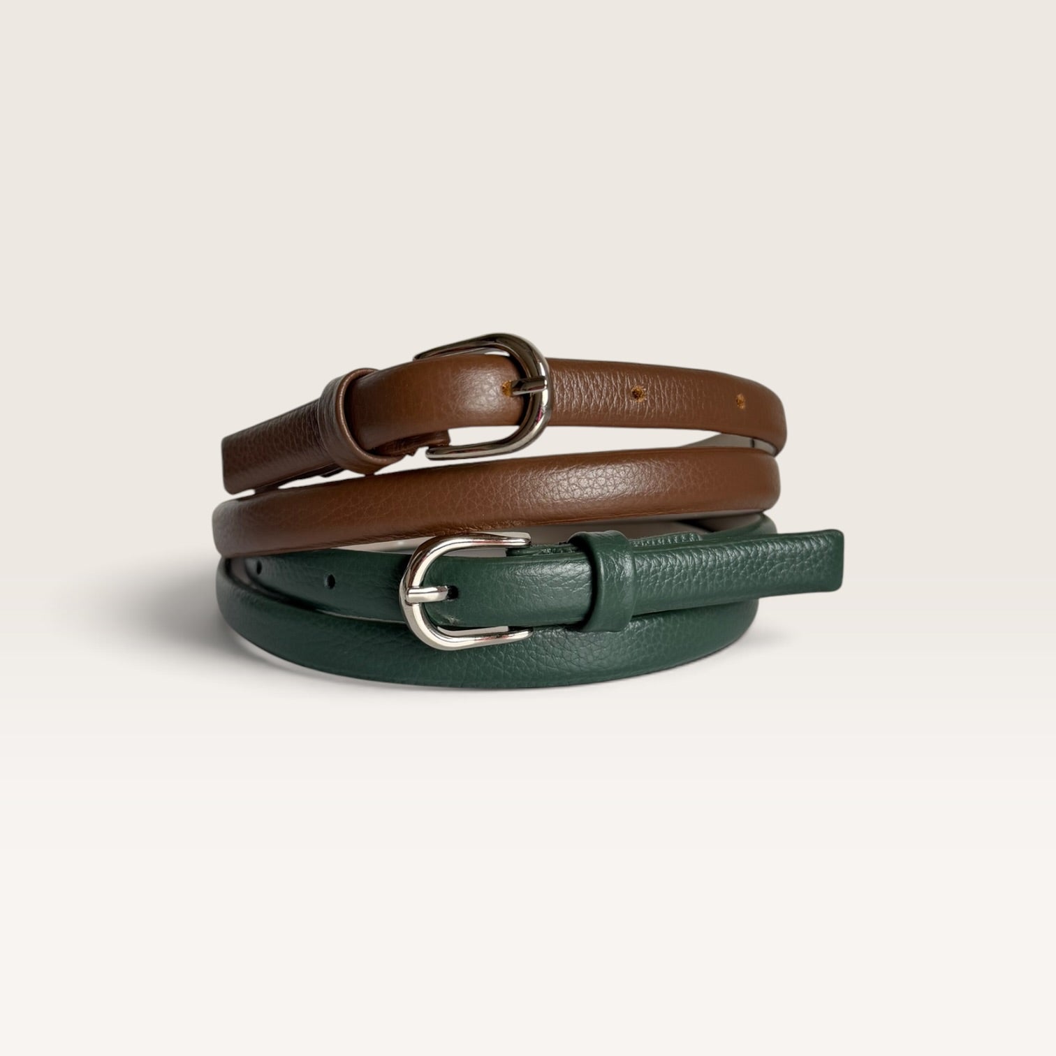 Correas Icona x2 verde y cafe