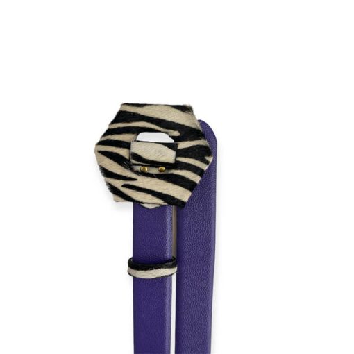 Correa morada-cebra hebilla hexagonal - Imagen 2