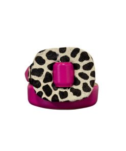 Correa fucsia-chita hebilla cuadrada