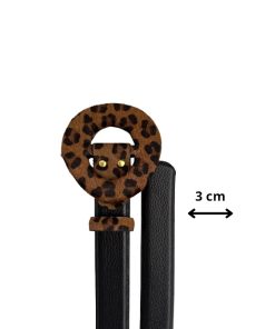 Alternative view of Correa corazón negra-leopardo