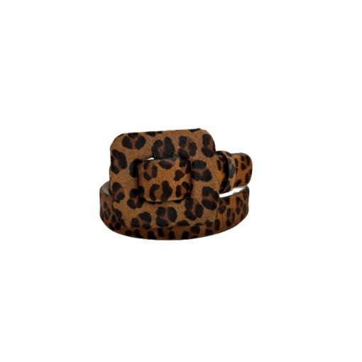 Correa leopardo cuadrada